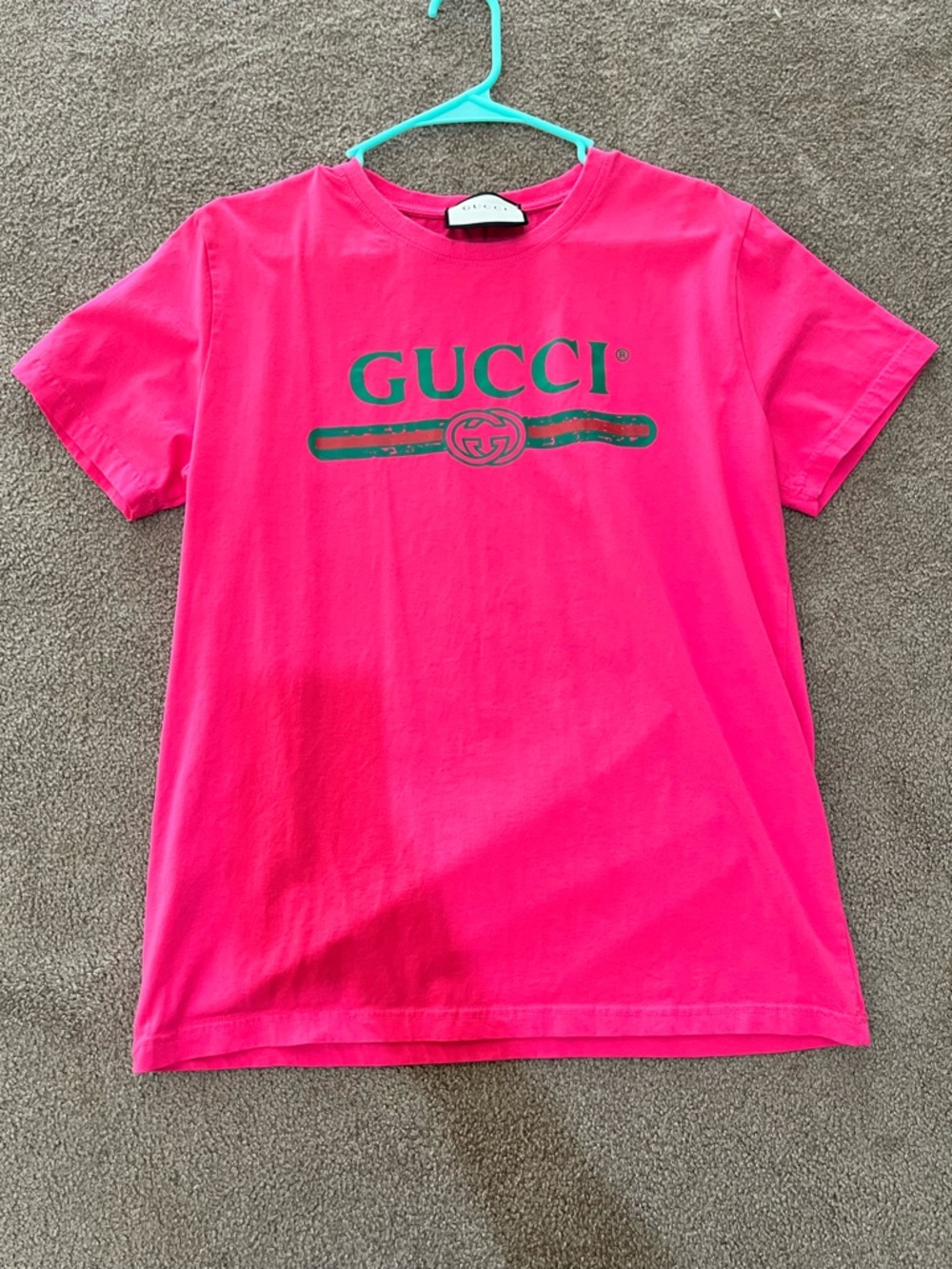 Gucci Hot Pink Logo T-Shirt - please read